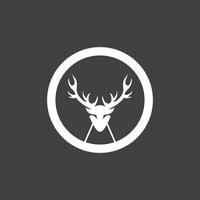 ciervo cabeza sencillo logo vector ilustración