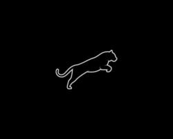 tiger outline vector silhouette