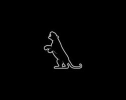 tiger outline vector silhouette