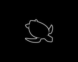 turtle outline vector silhouette