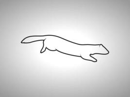 weasel outline vector silhouette