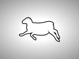 sheep Outline vector silhouette