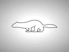weasel outline vector silhouette
