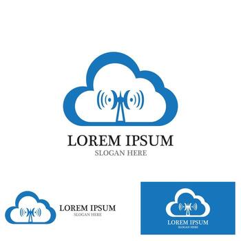 Cloud Techno Logo Vector Template