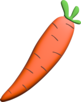 Carrot orange 3d illustration plasticine. png