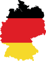 Germany map with national flag. png