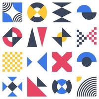 Abstract bauhaus elements shapes in modern geometric style vector