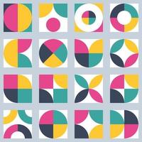 Colorful Bauhaus elements. Modern geometric shapes in abstract and minimal style vector