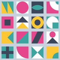 Modern geometric abstract shapes in Bauhaus style vector