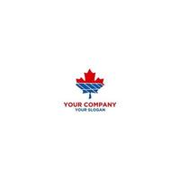 Canada Solar Panel Logo Design Vector