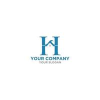 H Construction Logo Design Vector