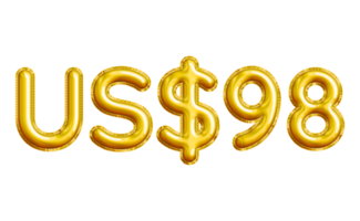 USD or United States Dollar 3D Gold Balloon. You can use this asset for your content like as USD Currency, Flyer Marketing, Banner, Promotion, Advertising, Discount Card, Pamphlet and anymore. png