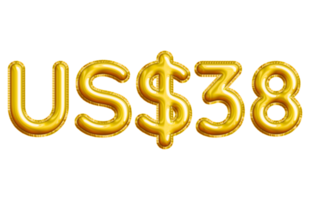 USD or United States Dollar 3D Gold Balloon. You can use this asset for your content like as USD Currency, Flyer Marketing, Banner, Promotion, Advertising, Discount Card, Pamphlet and anymore. png