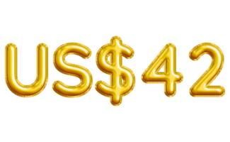 USD or United States Dollar 3D Gold Balloon. You can use this asset for your content like as USD Currency, Flyer Marketing, Banner, Promotion, Advertising, Discount Card, Pamphlet and anymore. png