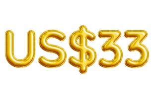 USD or United States Dollar 3D Gold Balloon. You can use this asset for your content like as USD Currency, Flyer Marketing, Banner, Promotion, Advertising, Discount Card, Pamphlet and anymore. png