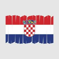 Croatia Flag Brush Vector