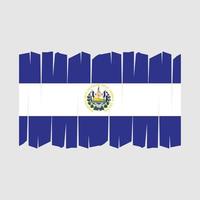 El Salvador Flag Brush Vector