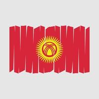 Kyrgyzstan Flag Brush Vector