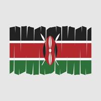 Kenya Flag Brush Vector