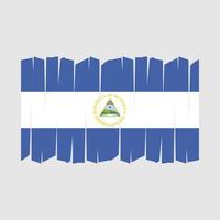 vector de pincel de bandera de nicaragua