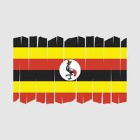 vector de pincel de bandera de uganda