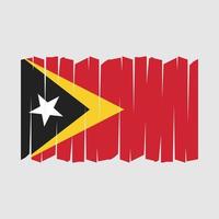 vector de pincel de bandera de timor oriental