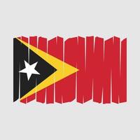 East Timor Flag Brush Vector