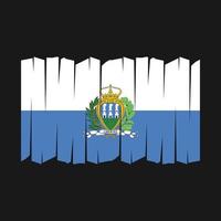 vector de pincel de bandera de san marino