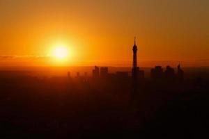 view on Paris at sunset photo