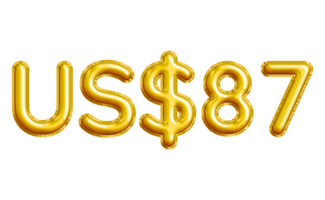 USD or United States Dollar 3D Gold Balloon. You can use this asset for your content like as USD Currency, Flyer Marketing, Banner, Promotion, Advertising, Discount Card, Pamphlet and anymore. png