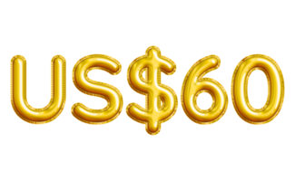 USD or United States Dollar 3D Gold Balloon. You can use this asset for your content like as USD Currency, Flyer Marketing, Banner, Promotion, Advertising, Discount Card, Pamphlet and anymore. png