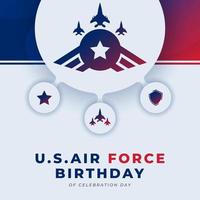 U.S. Air Force Birthday Celebration Vector Design Illustration for Background, Poster, Banner, Advertising, Greeting Card