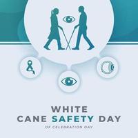 White Cane Safety Day Celebration Vector Design Illustration for Background, Poster, Banner, Advertising, Greeting Card