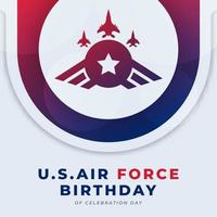 U.S. Air Force Birthday Celebration Vector Design Illustration for Background, Poster, Banner, Advertising, Greeting Card