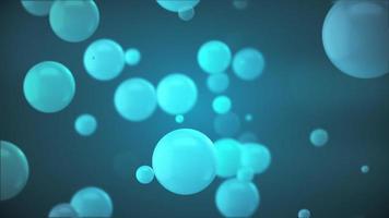 Gently moving blue shiny bokeh bubbles. Loopable full hd motion background. video