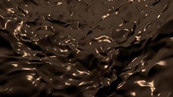 fluindo corrente do escuro, sedoso derretido chocolate movimento fundo. video