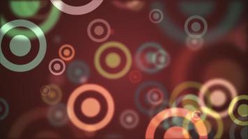 Abstract retro bokeh background with concentric circles. video