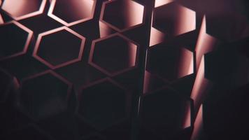 Dark purple rotating isometric hexagons. Loopable full hd motion background. video