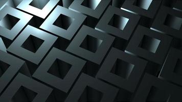 Rotating dark grey art deco isometric cubes. Looping full hd motion background animation. video