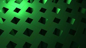rotante verde arte deco isometrico cubi. loopable pieno HD movimento sfondo. video