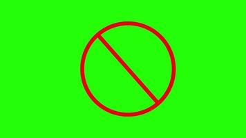 Restriction Signs  Animation on Green Background video