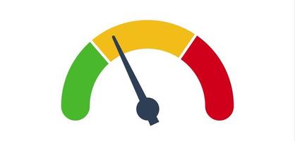 Medium Risk Gauge Level Animation on White Background video