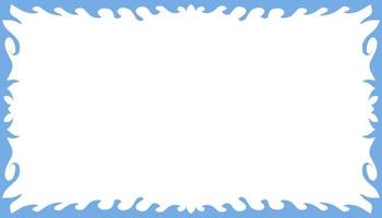 Abstract background illustration of a blue liquid border frame vector