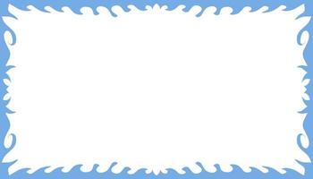 Abstract background illustration of a blue liquid border frame vector