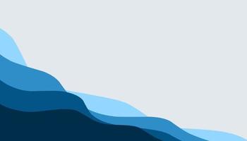 Abstract background illustration of blue waves vector