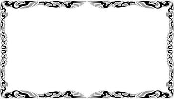 Illustration of a photo frame with a tribal design vector