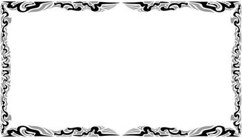 Illustration of a photo frame with a tribal design vector