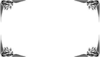 Illustration of a photo frame with a tribal design vector