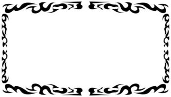Illustration of a photo frame with a tribal design vector