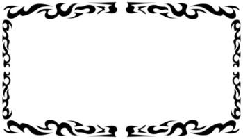 Illustration of a photo frame with a tribal design vector